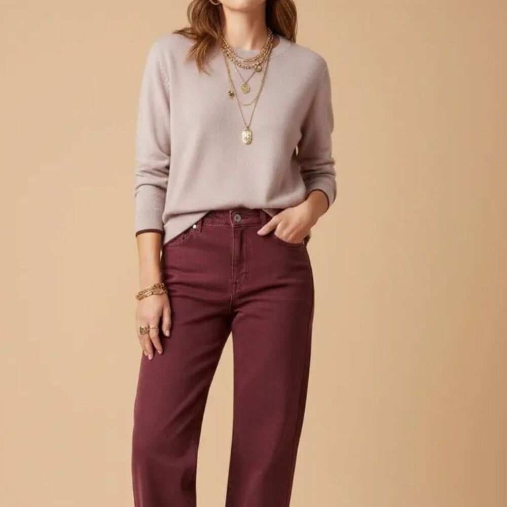 Orvis Light Pink Coquette Cashmere Crew Neck Sweater